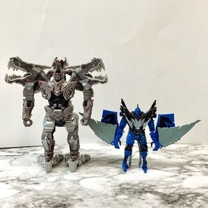 Transformers Age of Extinction 2014 Grimlock and Strafe Action Figure Lot of 2